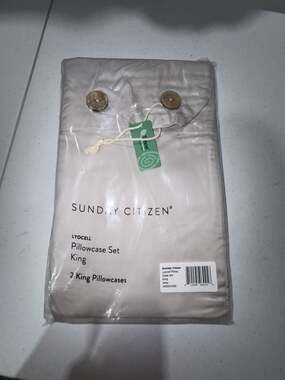 Sunday Citizen Lyocell King Pillowcase Set - Grey